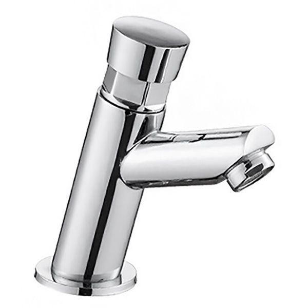 PUSH кран для холодної води, натискний, хром