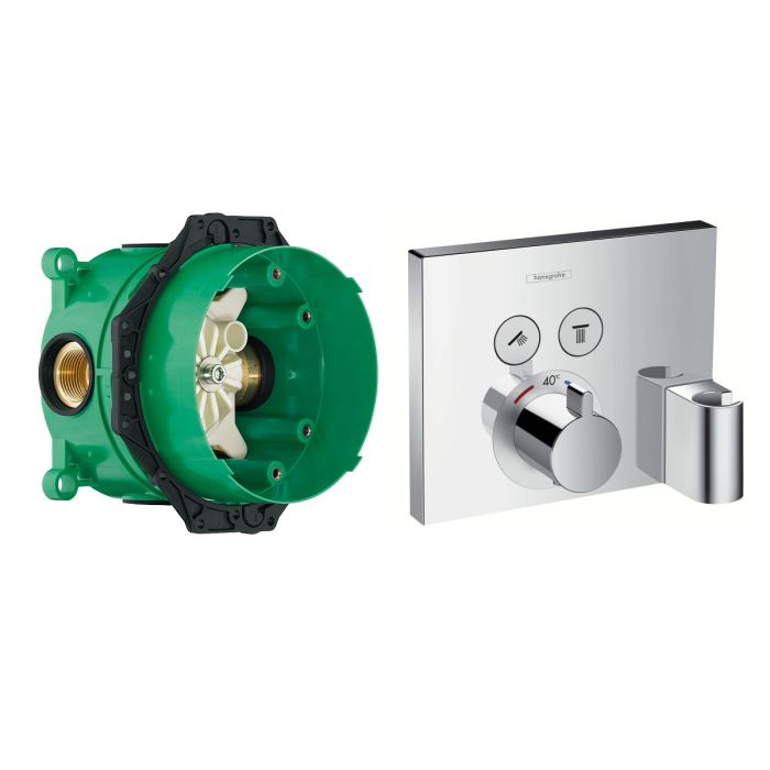 SHOWER Select термостат для 2х споживачів, СМ + IBOX universal прихована частина для змішувача (у подарунок)
