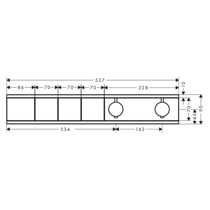 RAINSELECT термостат на три клавіші, СМ, білий матовий