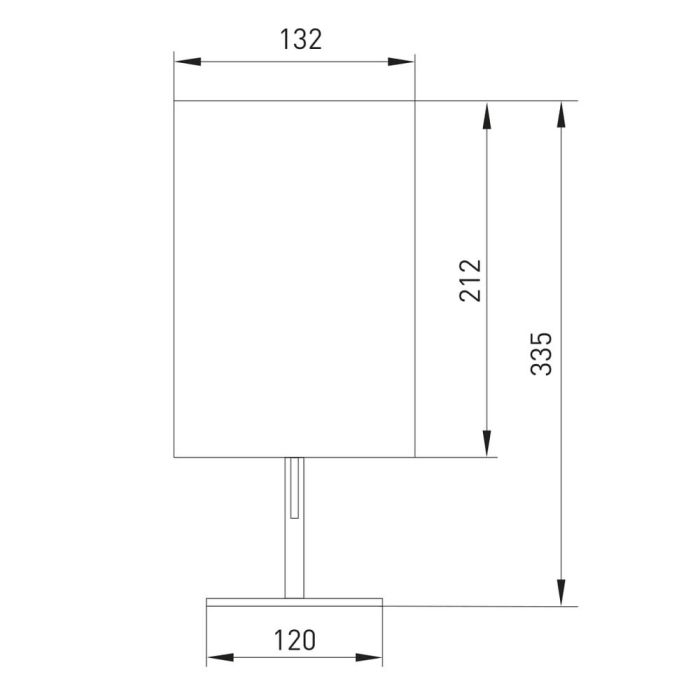 Дзеркало прямокутне Volle, настільне, cromo