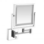 Зеркало квадратное Volle с подсветкой, сенсорное, подвесное, cromo