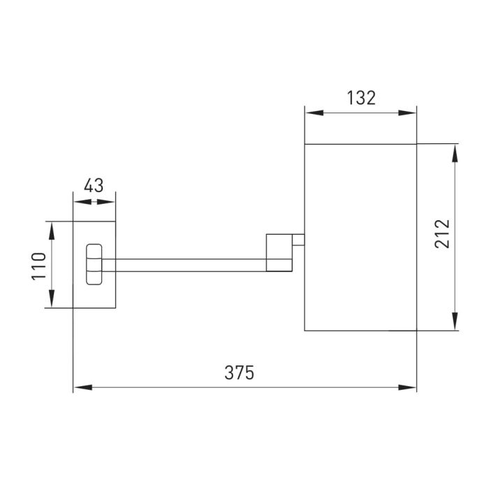 Дзеркало прямокутне Volle, cromo