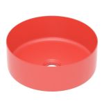 Умывальник накладной 35,8*35,8*13,7 круглый, красный матовый