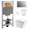 Набор инсталляционный: LEON Rimless унитаз подвесной, сиденье Slim slow-closing, VOLLE MASTER инсталляция, клавиша хром