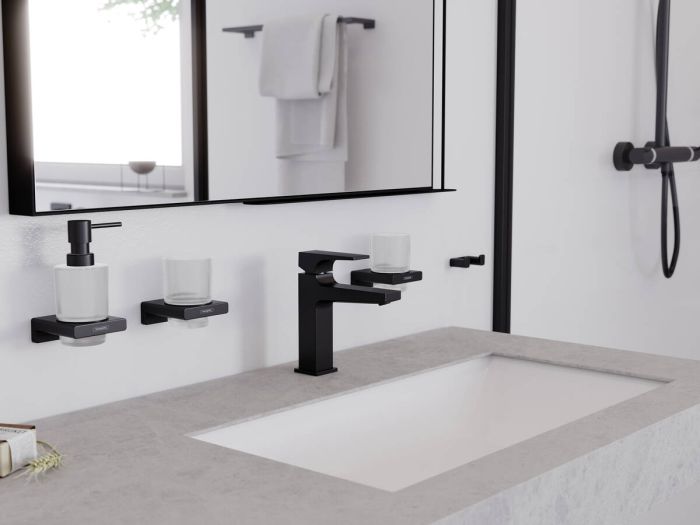Гачок подвійний Hansgrohe ADDSTORIS, чорний матовий