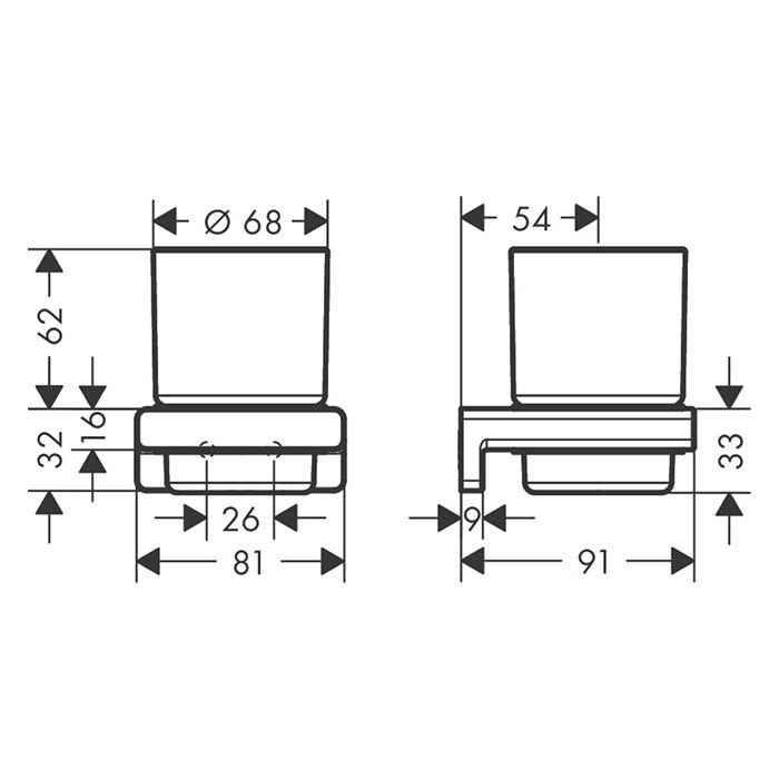 Склянка для зубних щіток Hansgrohe ADDSTORIS, білий мат
