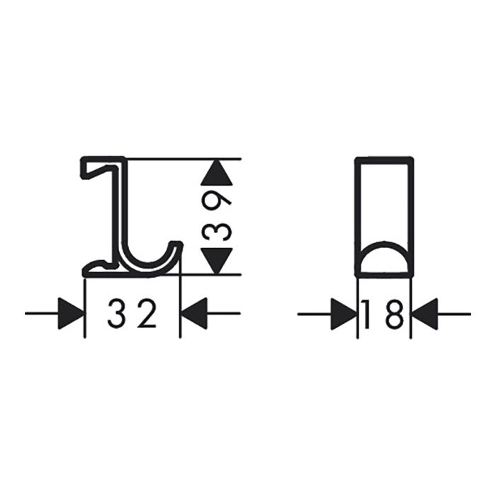 Гачки для рушників Hansgrohe WALLSTORIS широкі, чорний мат