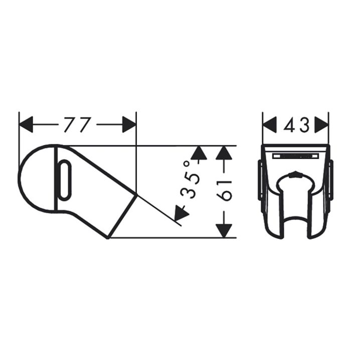 Держатель лейки Hansgrohe WALLSTORIS, черный  матовый