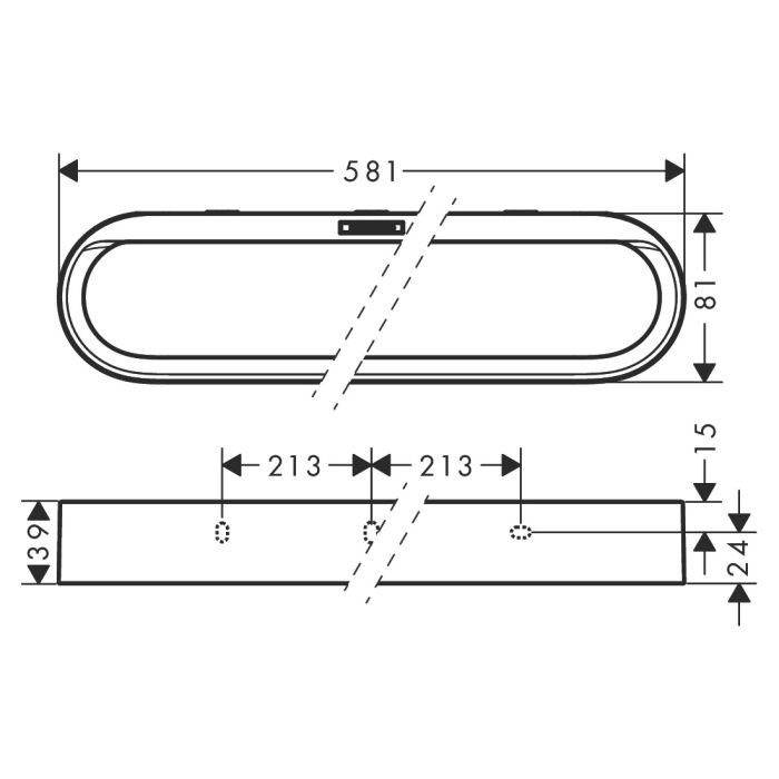 Тримач рушника Hansgrohe WALLSTORIS, білий мат