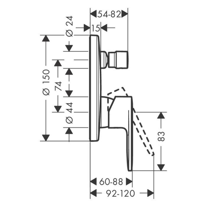 VERNIS BLEND змішувач для ванни СМ, для 01800180
