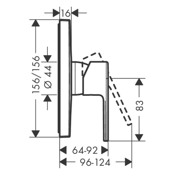 VERNIS SHAPE смеситель для душа СМ, цвет черный матовый