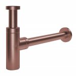 Сифон для умивальника Volle з циліндричною колбою, латунь, 1 1/4", патрубок Ø32 мм, cepillado bronce