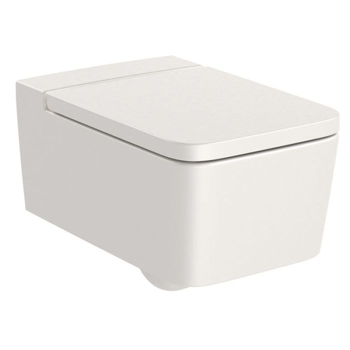 Унитаз подвесной Roca INSPIRA SQUARE Rimless, без сидения, бежевый