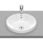 Умывальник круглый Roca GAP 39*39, встраиваемый, белый глянец