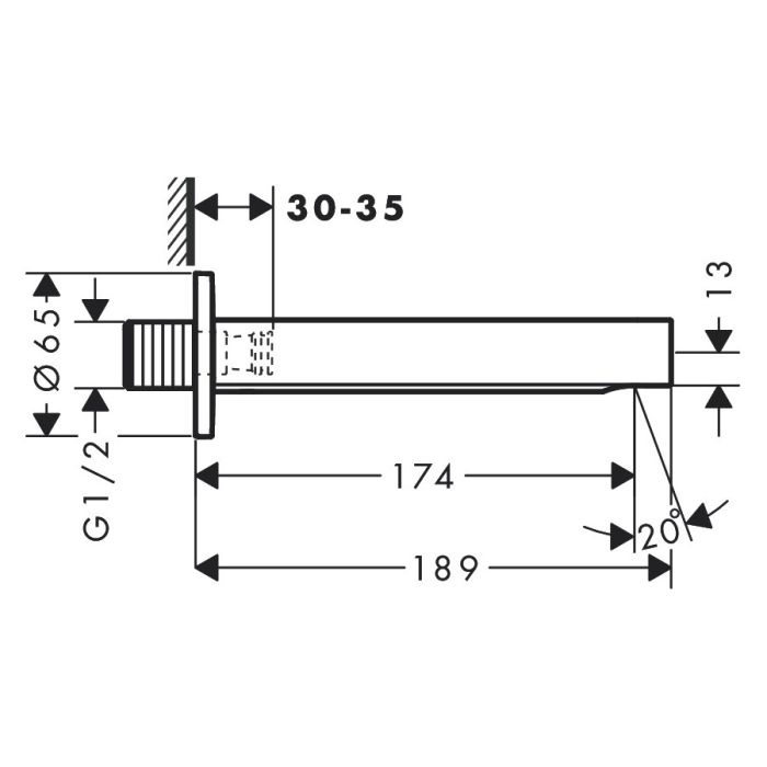 FINORIS вилив для ванни, чорний матовий