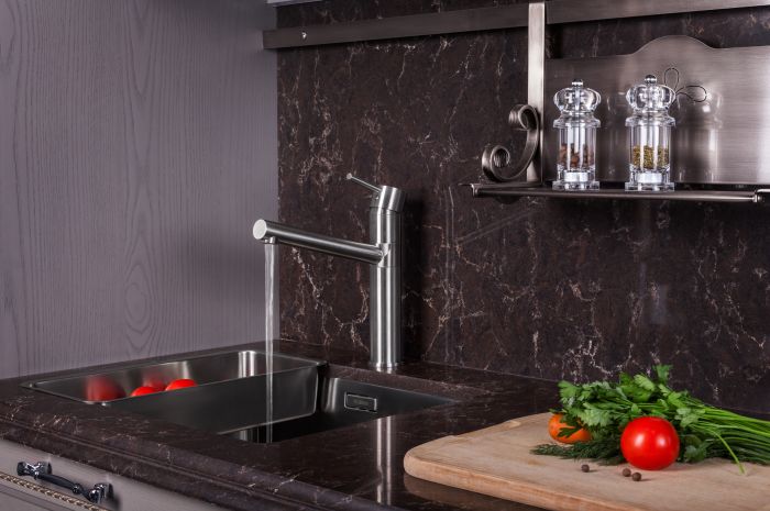 Змішувач для кухні Imprese PIVOT LSS, сталь, 40 мм