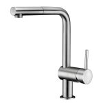Змішувач для кухні Imprese PIVOT LT, висувна лійка, сталь, 40 мм