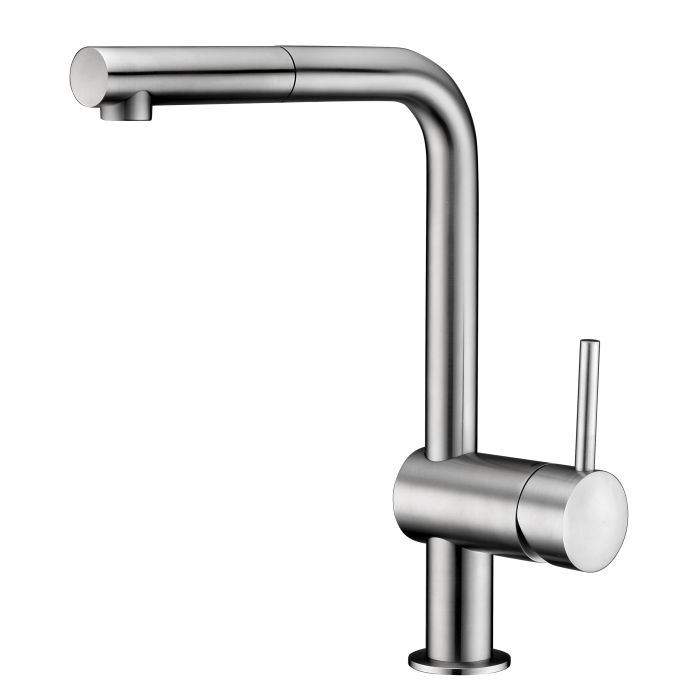 Смеситель для кухни Imprese PIVOT LT, выдвижная лейка, сталь, 40 мм
