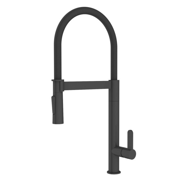 Змішувач для кухні Imprese PIVOT SS, чорний матовий, 25 мм