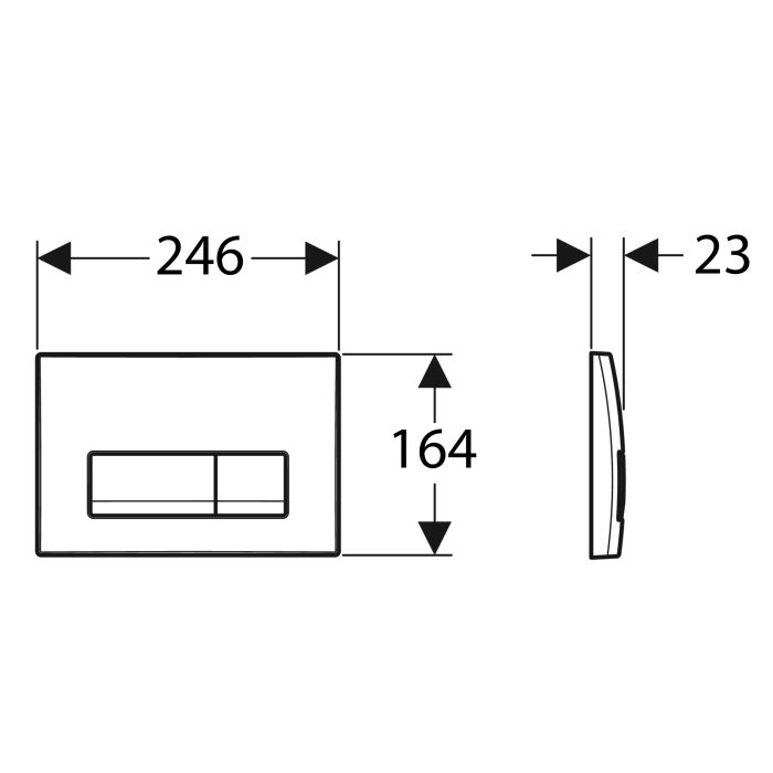 Клавиша смыва DELTA50, пластик, белый глянец