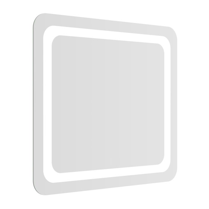 Зеркало подвесное LUNA TANGA 80*70см, с подсветкой по контуру, с кнопочным выключателем