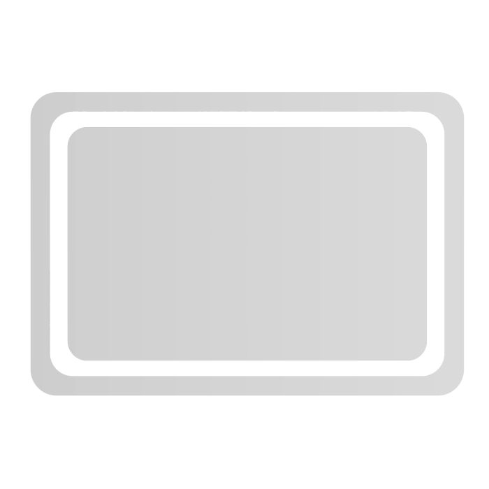 Зеркало подвесное LUNA TANGA 100*70см, с подсветкой по контуру, с кнопочным выключателем