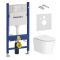 Набор инсталляционный: JESS Rimless подвесной унитаз, сиденье Slim slow-closing, Geberit Duofix инсталляция, без клавиши