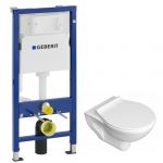 Набор инсталляционный: NETKA Rimless подвесной унитаз, сиденье Slim slow-closing, Geberit DUOFIX Basic инсталляция, без клавиши