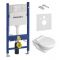 Набор инсталляционный: NETKA Rimless подвесной унитаз, сиденье Slim slow-closing, Geberit Duofix инсталляция, без клавиши