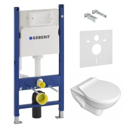 Набор инсталляционный: NETKA Rimless подвесной унитаз, сиденье Slim slow-closing, Geberit Duofix инсталляция, без клавиши