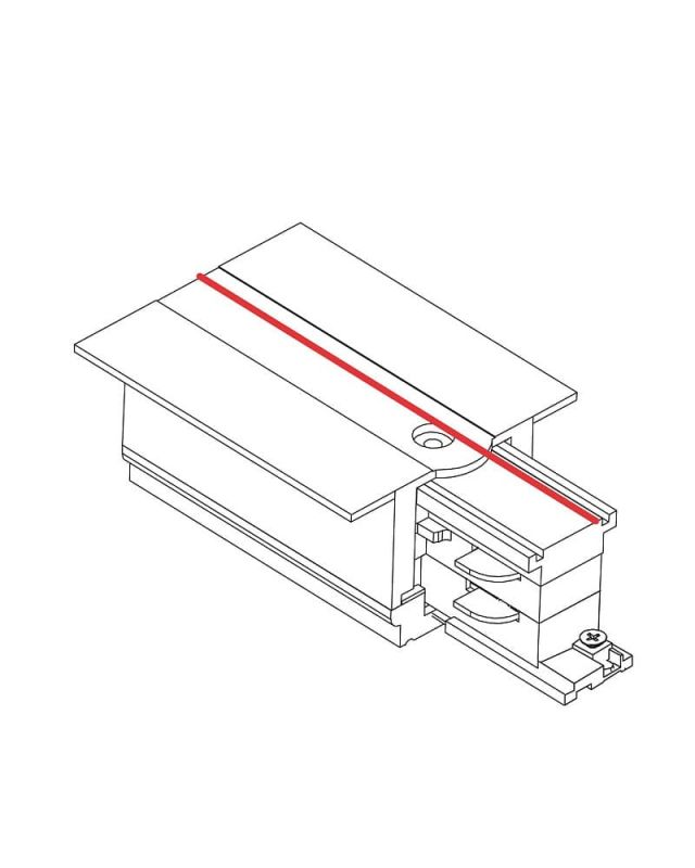 8235 З'єднувач Nowodvorski CTLS RECESSED POWER END CAP, LEFT (PE-L) BLACK CN