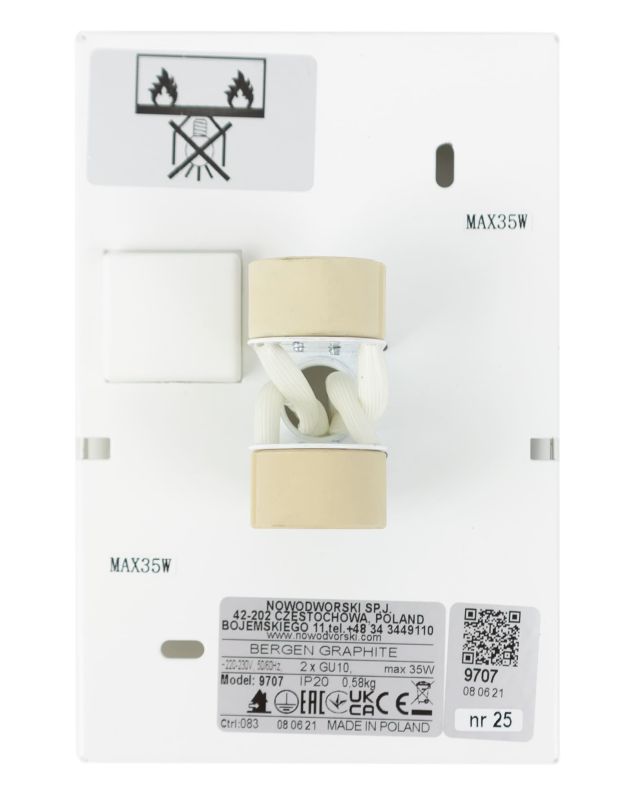 Светильник настенный Nowodvorski BERGEN GRAPHITE