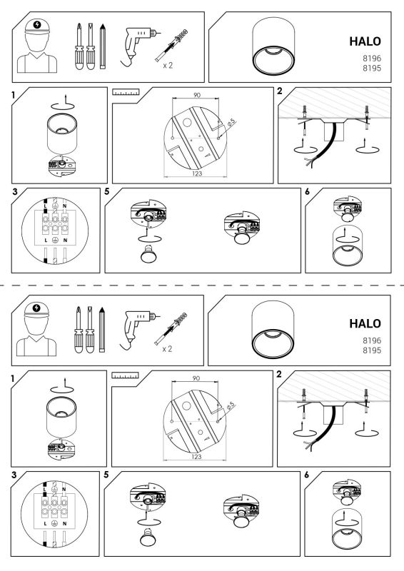 Точечный светильник Nowodvorski HALO WHITE/BLACK