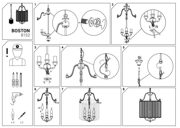 Подвесной светильник Nowodvorski BOSTON IV