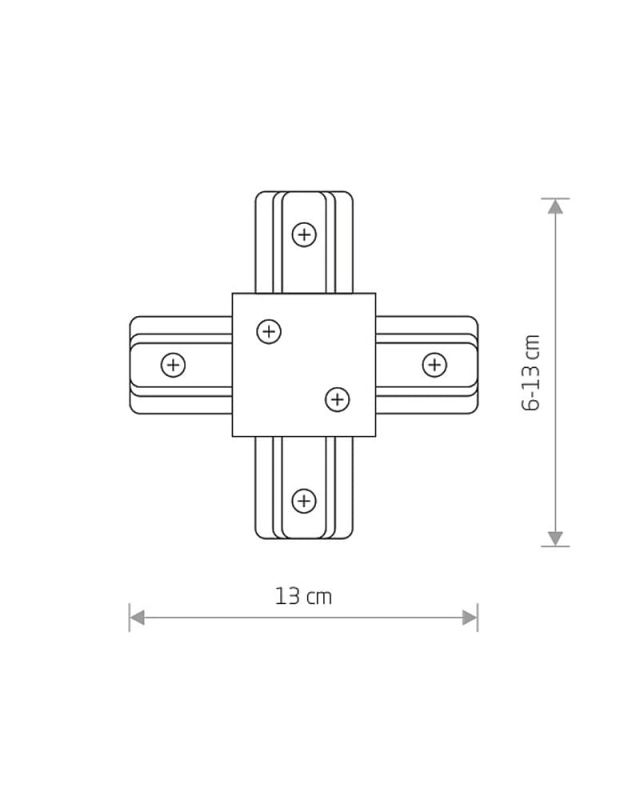 З'єднувач Nowodvorski PROFILE RECESSED X-CONNECTOR WHITE