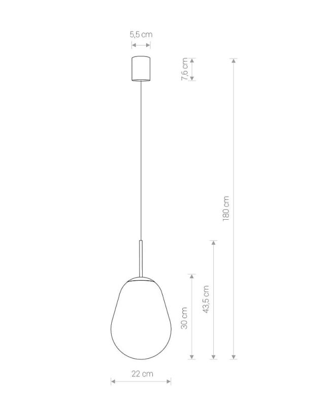 Подвесной светильник Nowodvorski PEAR BLACK S