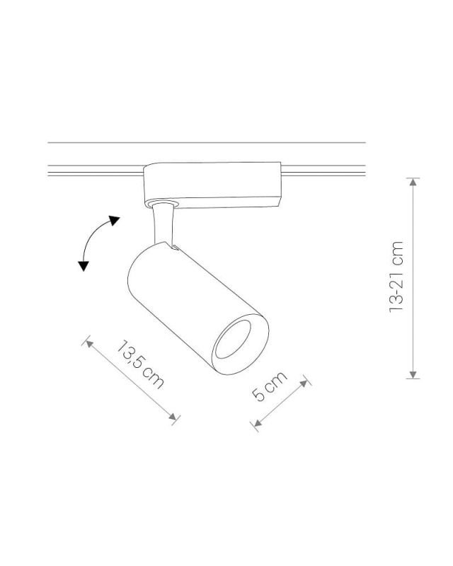 Трековий світильник Nowodvorski IRIS LED BLACK 20W, 3000K