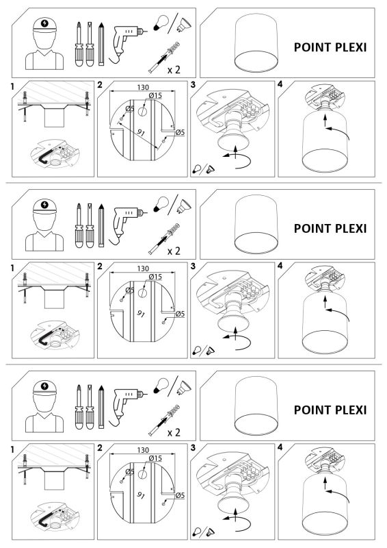 Точечный светильник Nowodvorski POINT PLEXI WHITE L