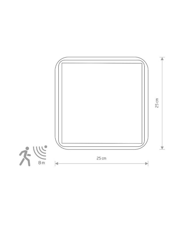 10040 Світильник Nowodvorski TAHOE II IP44 WHITE SENSOR PL
