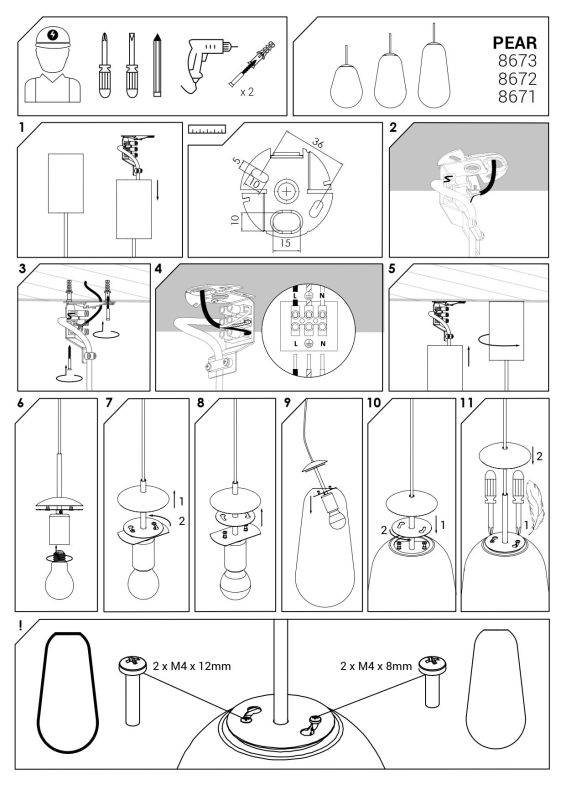 Подвесной светильник Nowodvorski PEAR M