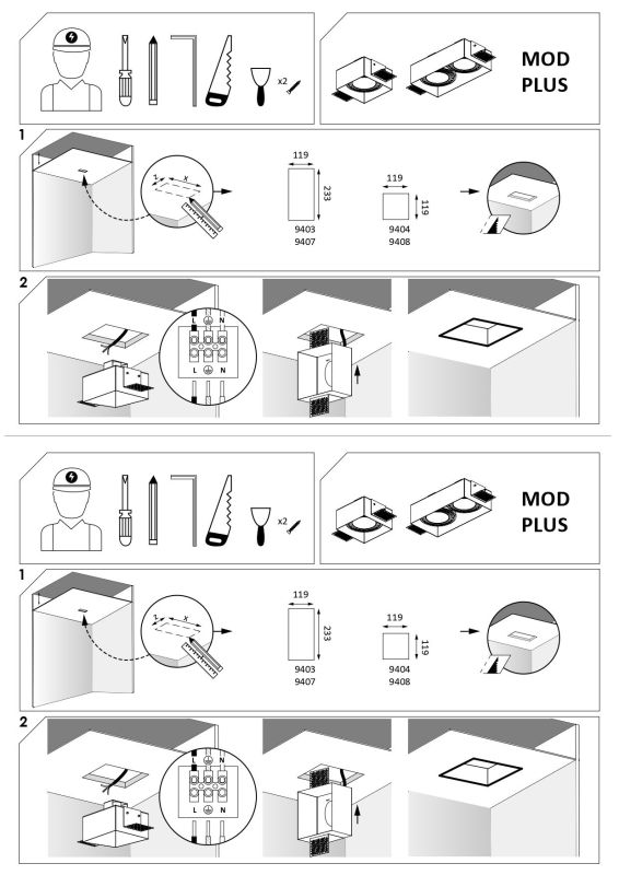 Точковий світильник Nowodvorski MOD PLUS WHITE I