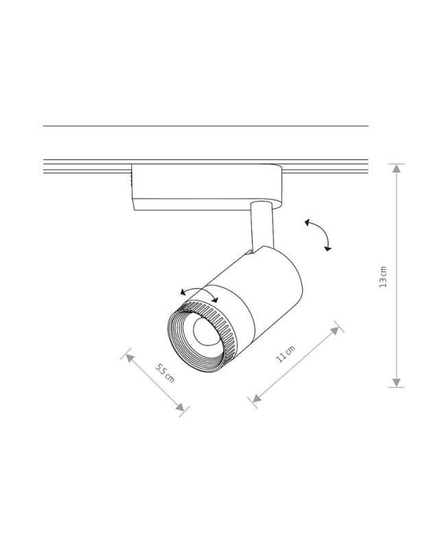 7626 Світильник Nowodvorski PROFILE ZOOM LED BL 4000K CN