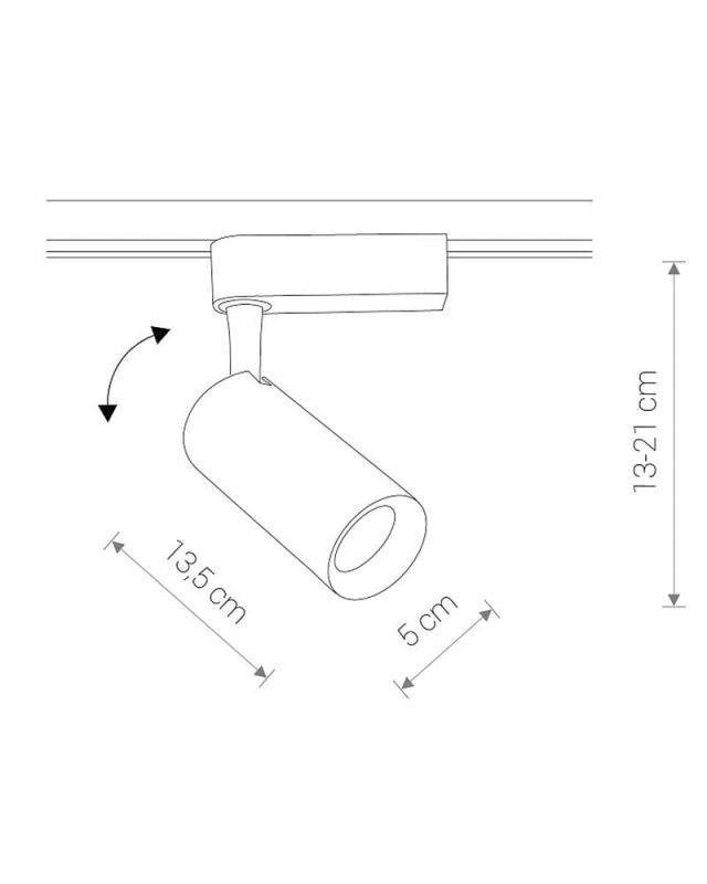 Трековий світильник Nowodvorski IRIS LED BLACK 20W, 4000K