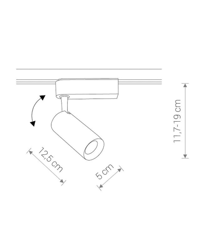 Трековий світильник Nowodvorski IRIS LED WHITE 12W, 3000K