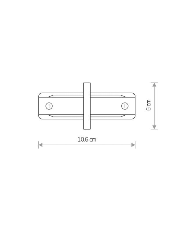 З'єднувач Nowodvorski PROFILE RECESSED STRAIGHT CONNECTOR BLACK