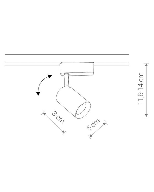 Трековий світильник Nowodvorski IRIS LED WHITE 7W, 3000K