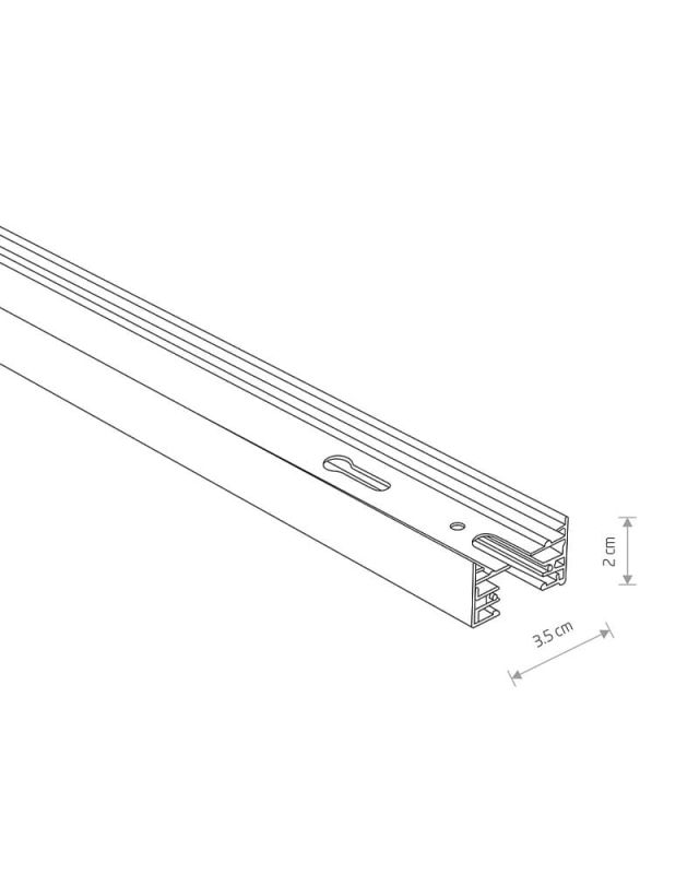 Шинопровід Nowodvorski PROFILE RECESSED TRACK WHITE 2M