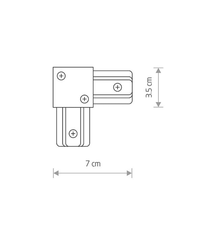 З'єднувач кутовий Nowodvorski PROFILE L-CONNECTOR WHITE