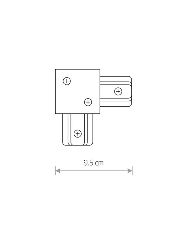 З'єднувач кутовий Nowodvorski PROFILE RECESSED L-CONNECTOR BLAC