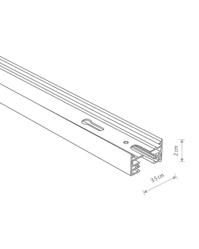 Шинопровід Nowodvorski PROFILE RECESSED TRACK BLACK 2M